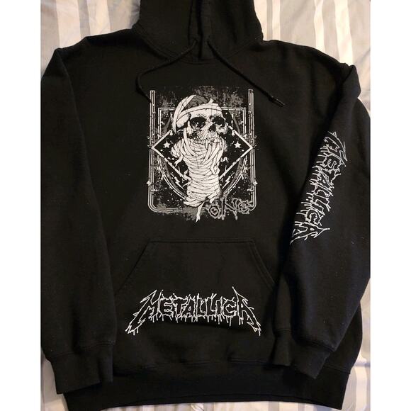 Men's Metallica One Hoodie Sweatshirt Black Pullover Hooded - Medium - Picture 1 of 4